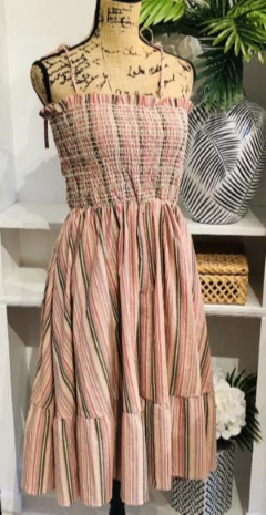 Chic Peek: Gorgeous & New Teramasu Loveliest Smock Striped Spaghetti Strap Dress