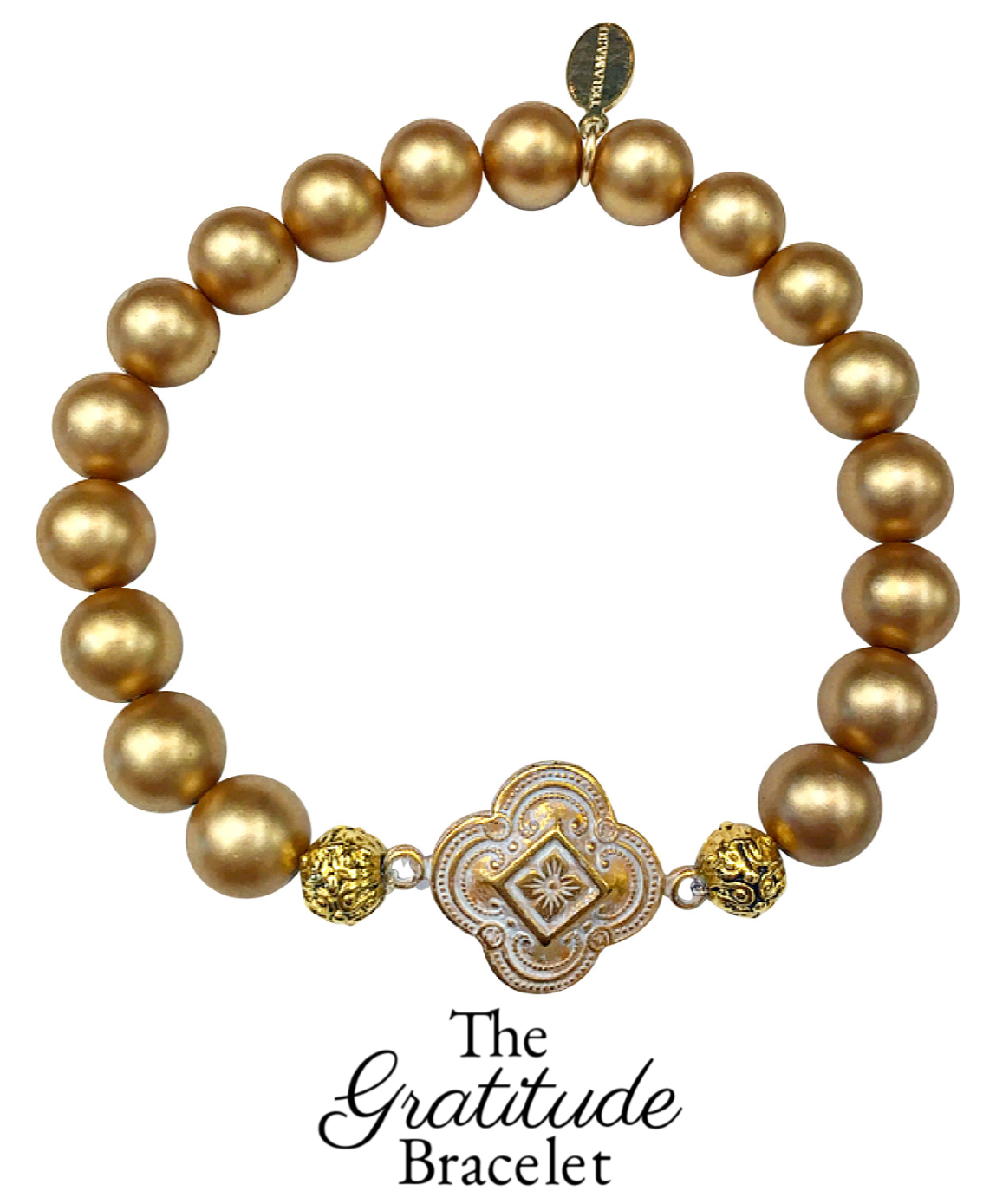 Living Ladylike: Gorgeous & New, Handmade Designer Teramasu Gratitude Bracelet in Gold Hand-painted Shell Pearl from the Teramasu Gratitude Collection