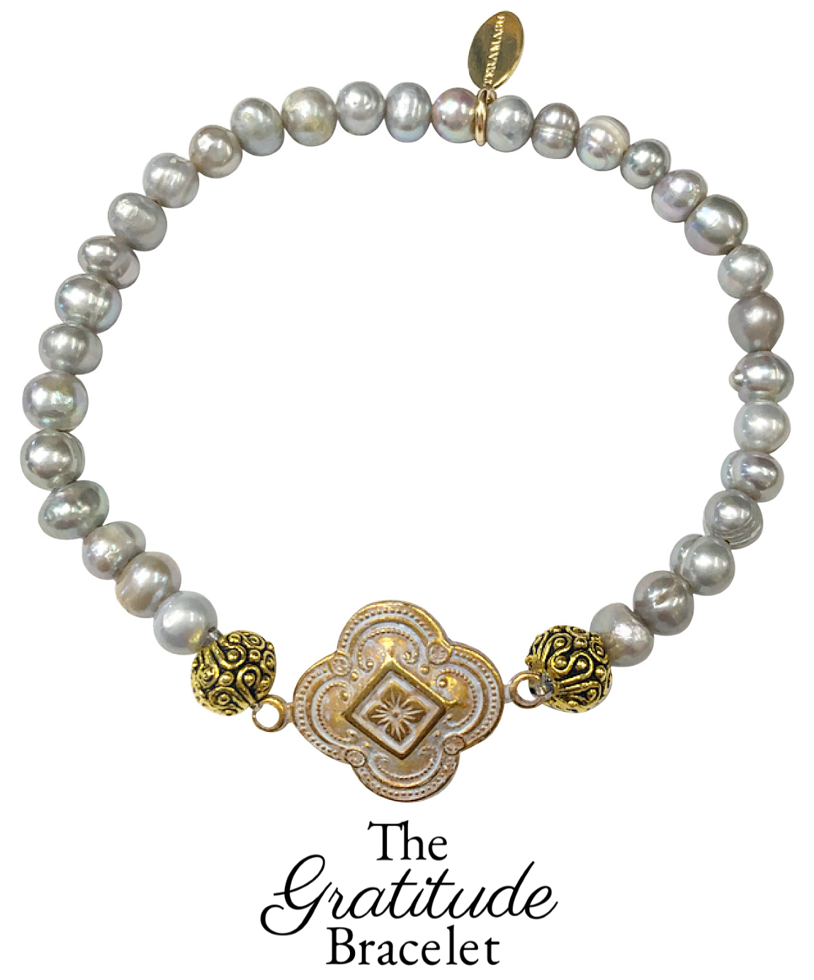 Living Ladylike: Gorgeous & New, Handmade Designer Teramasu Gratitude Bracelet in Grey Pearl from the Teramasu Gratitude Collection