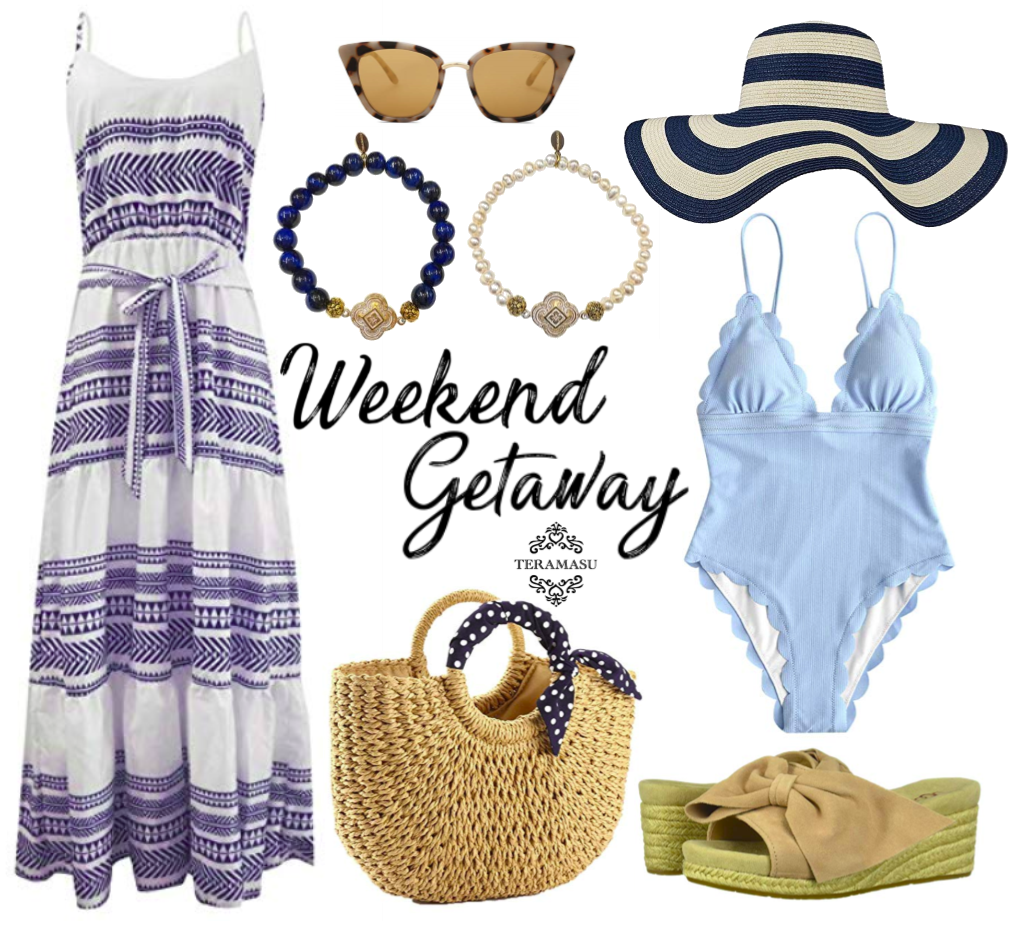 Stylin' Saturday: Chic Blue and White Outfit Inspiration for the Perfect Weekend Getaway from Teramasu