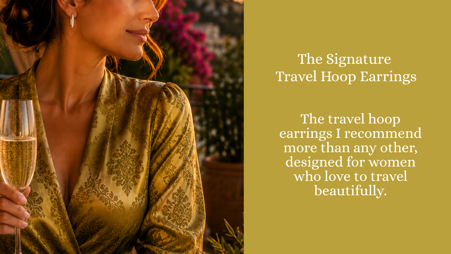 The Signature Travel Hoop Earrings