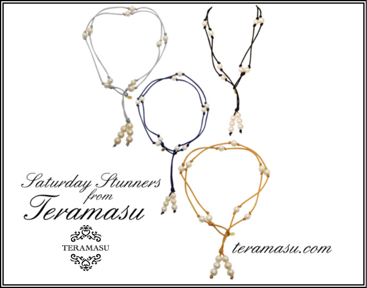 Saturday Stunners: Teramasu Handmade Pearl on Satin Lariat and Long Necklaces