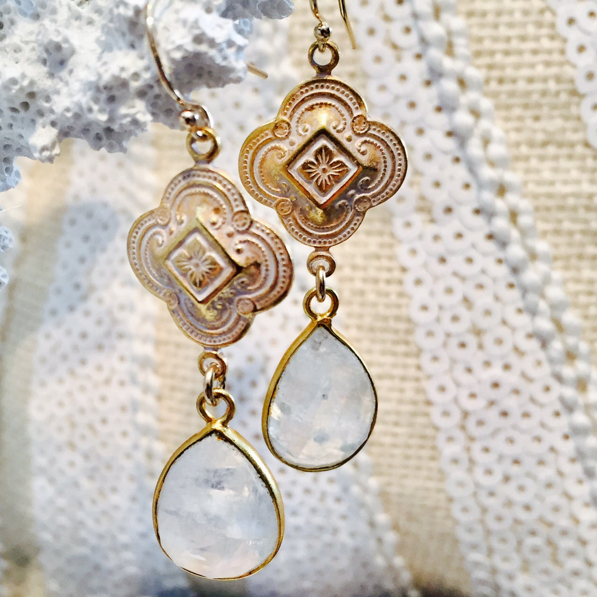 Moonstone "The Lovers Stone" Earrings Perfect For Valentine's Day