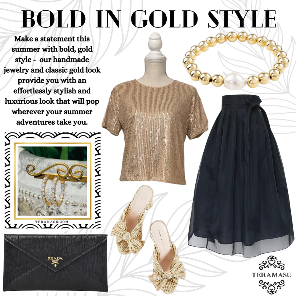 Bold in Gold | A One of a Kind Statement Look from Teramasu