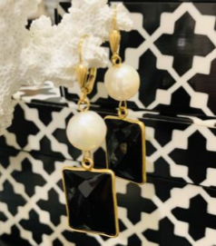 "Want It" Wednesday: Gorgeous Handmade Designer Teramasu Pearl Black Onyx Earrings