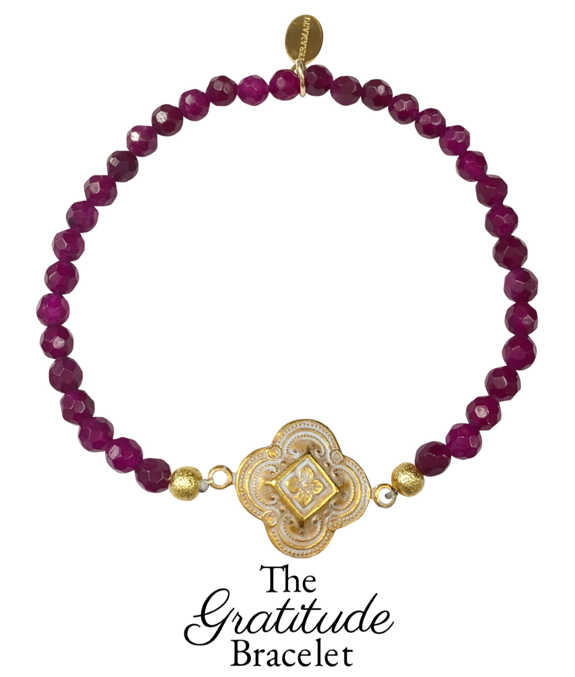 Saturday Stunner: Gorgeous & New, Handmade Designer Teramasu Gratitude Bracelet in Purple Agate from the Teramasu Gratitude Collection