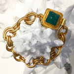 "Want It" Wednesday: The Perfect Dark Green and Gold Vintage-Inspired Statement Bracelet for Fall