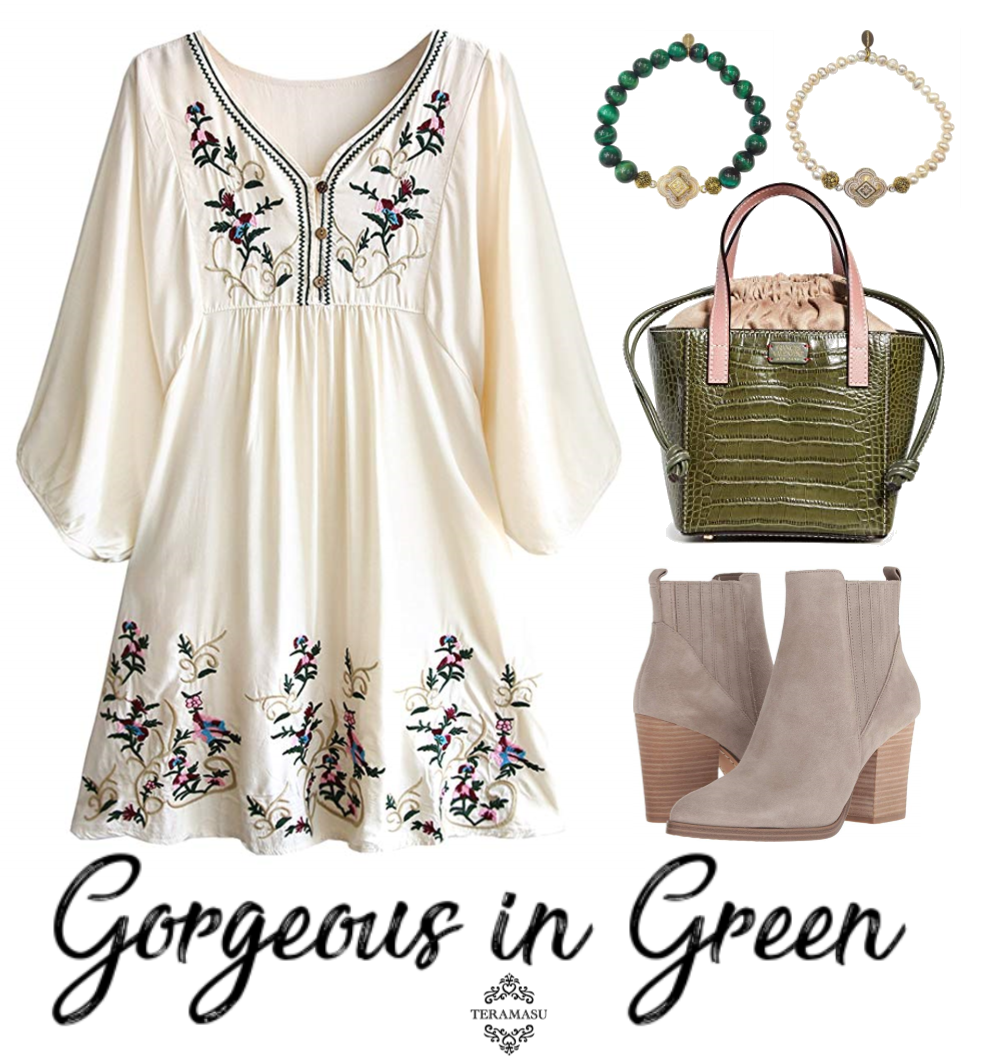 Fashion Friday: Gorgeous in Green Floral for Fall Outfit Inspiration from Teramasu