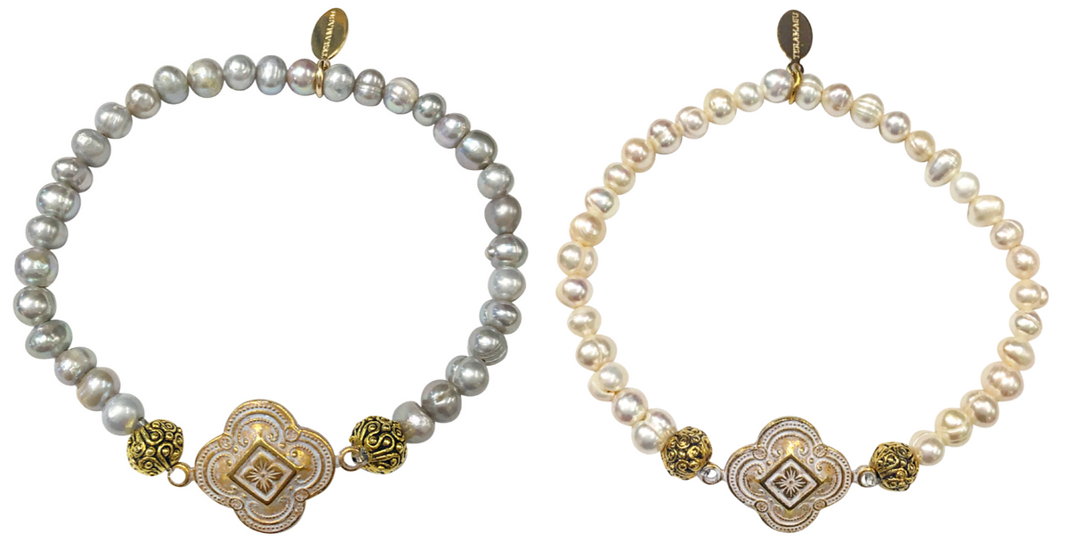 Living Ladylike: Be Fiercely Chic & Classic in our Teramasu Freshwater Pearl Gratitude Bracelet Collection