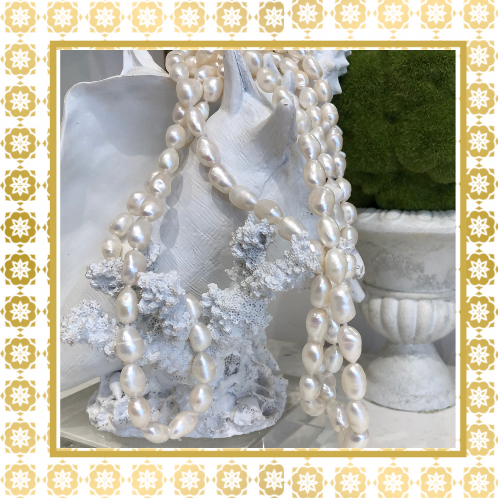 Teramasu Hand Made Pearl Long Necklace