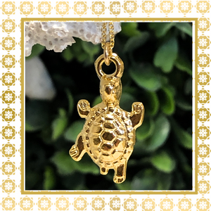 Teramasu Golden Turtle Pendant 14K Gold Filled Necklace