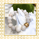 Handmade Faceted Agate Gemstone Stretch Bracelet