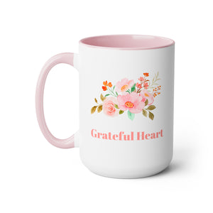 The Grateful Heart Two-Tone Coffee Mug, 15oz