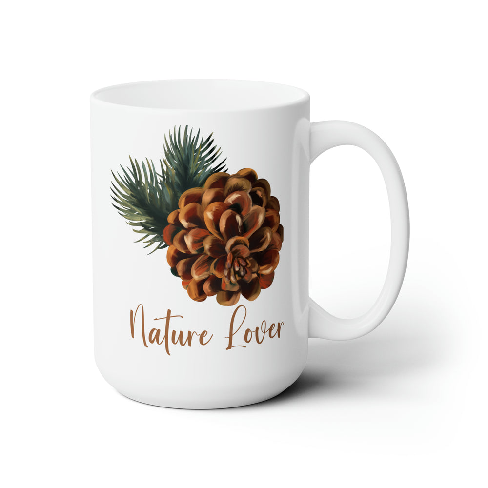 Pinecone Nature Lover Designer Coffee Mug 15 oz