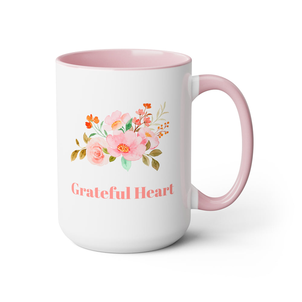The Grateful Heart Two-Tone Coffee Mug, 15oz