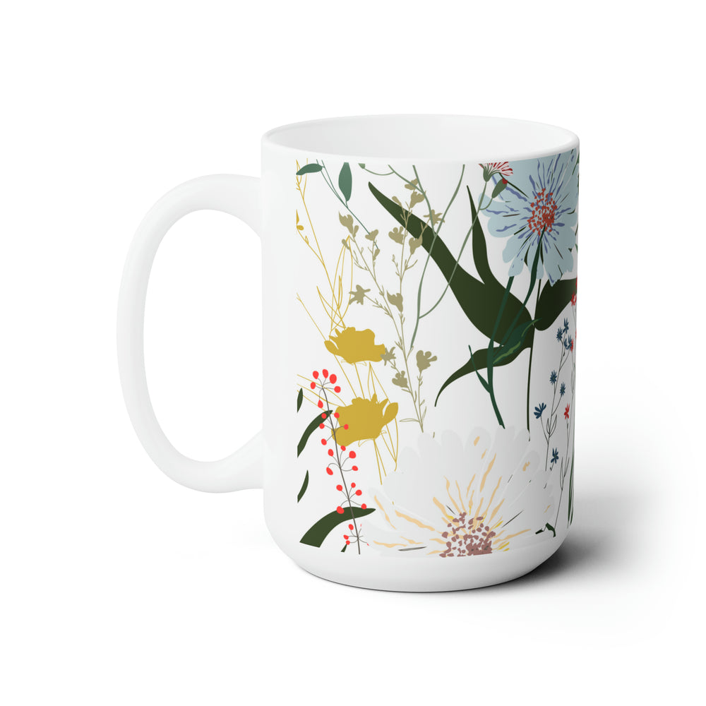 Luxury and  Elegant Floral Design  Ceramic Mug 15oz