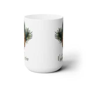 Pinecone Nature Lover Designer Coffee Mug 15 oz