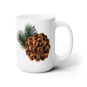 Pinecone Designer Coffee Mug 15 oz
