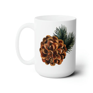 Pinecone Designer Coffee Mug 15 oz
