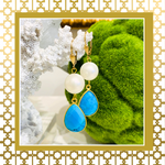 Handmade Teramasu Luxury Gratitude Earrings in Turquoise