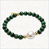 Luxury Baroque Pearl Green Tiger's Eye Gratitude Bracelet – Luxury Handmade Jewelry in Pinehurst, NC