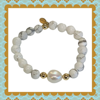 Luxury Baroque Pearl Howlite Gratitude Bracelet