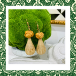Teramasu Wicker Rattan 14K Gold Filled Drop Earrings