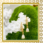 Teramasu CZ Crystal Hoop Gold Plated Gold Drop Earrings