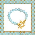 The Pagoda Bracelet Blue Faceted Agate