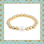 The Luxury Gratitude Bracelet in 14K Gold Filled With A Baroque Pearl Bridal Jewelry Purity  Generosity  Loyalty