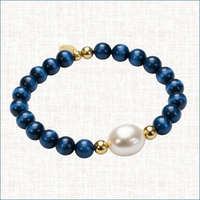 Luxury Baroque Pearl Deep Blue Tigers Eye Gratitude Bracelet 14K Gold Filled – Luxury Handmade Jewelry in Pinehurst, NC