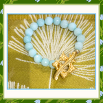 The Pagoda Bracelet Blue Faceted Agate