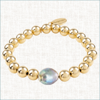 The Luxury Gratitude Bracelet in 14K Gold Filled With A Grey Pearl – Luxury Handmade Jewelry in Pinehurst, NC
