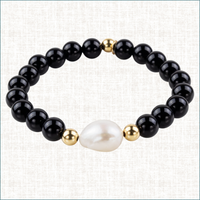 Luxury Baroque Pearl Black Onyx Gratitude Bracelet – Luxury Handmade Jewelry in Pinehurst, NC