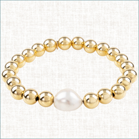 Luxury Baroque Pearl Gratitude Bracelet in 14K Gold Filled – Luxury Handmade Jewelry in Pinehurst, NC