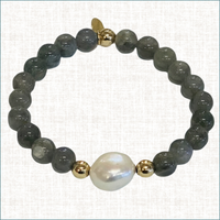 Luxury Baroque Pearl Labradorite Gratitude Bracelet – Luxury Handmade Jewelry in Pinehurst, NC