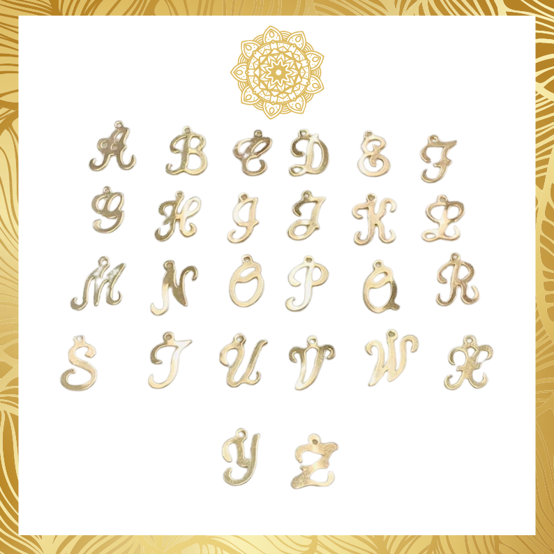 Teramasu Initial Script Letter 14K Gold Filled Necklace