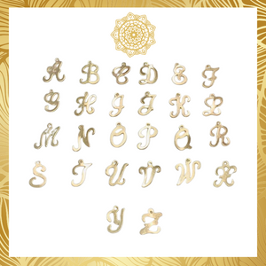 Teramasu Initial Script Letter 14K Gold Filled Necklace