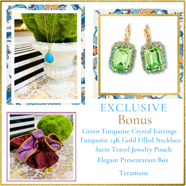 The Green Turquoise Crystal Earrings Special Bundle Offer