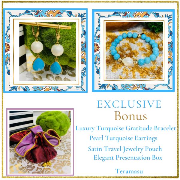 The Turquoise Gratitude Bracelet Earrings Special Bundle Offer