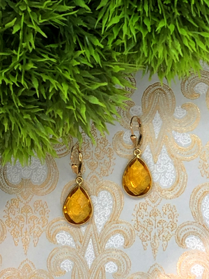 Citrine Crystal  Earrings