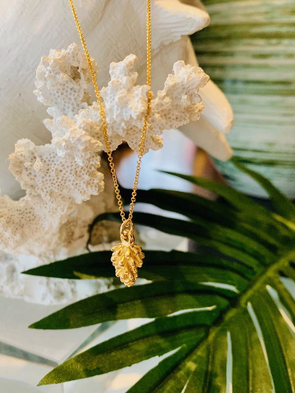 Teramasu Pine Cone Charm Necklace